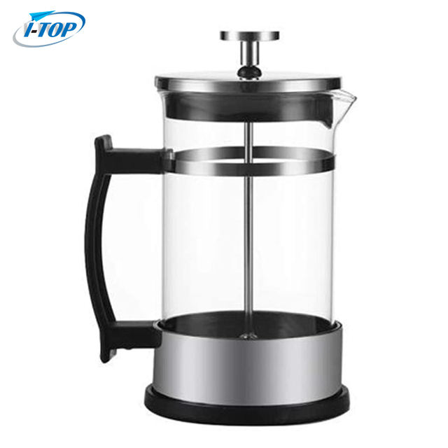 I-TOP GFP13 무료 샘플 600ml 800ml 1000ml 저가 dropshipping 커피 메이커 cafetiere 스테인레스 유리 커피 프렌치 프레스